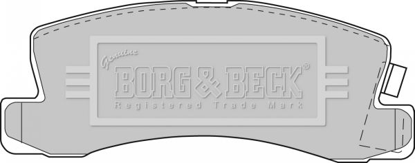 BORG & BECK Комплект тормозных колодок, дисковый тормоз BBP1477